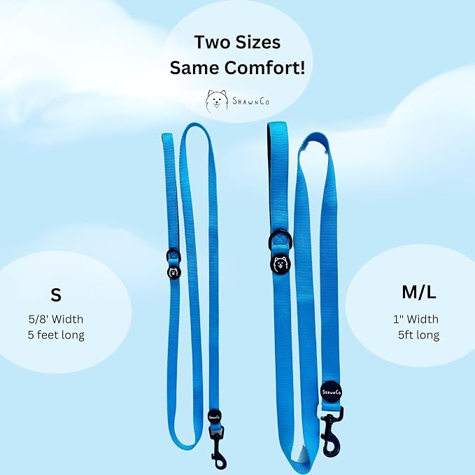 ShawnCo Dream Walk Dog Leash (Midnight,Small) | Soft Neoprene Handle, Premium, Durable, Nylon Pet Leash for Small, Medium and Large Dogs, For Everyday Walks and Training - Image 3