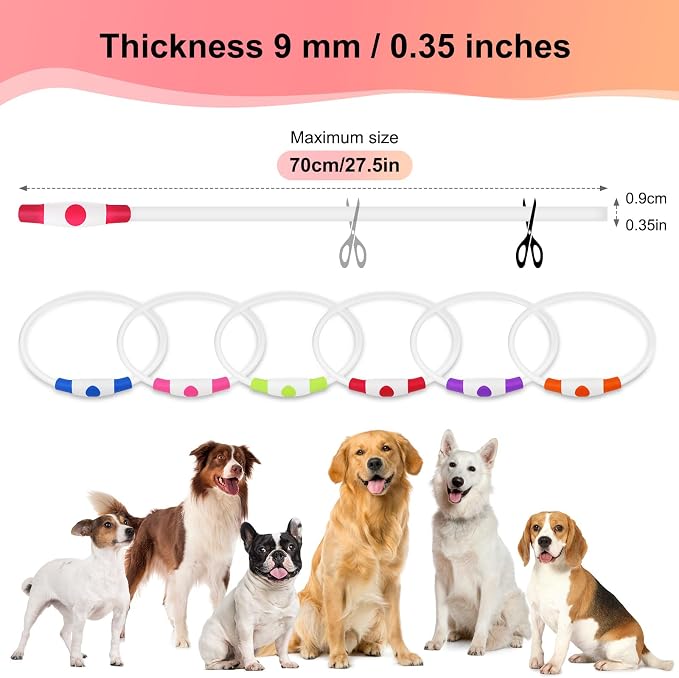 Led Dog Collar - Waterproof Lighted Doggie Collars for Night Rechargeable, High Visibility TPU Cuttable Lighted Pet Collar (Red) - Image 5