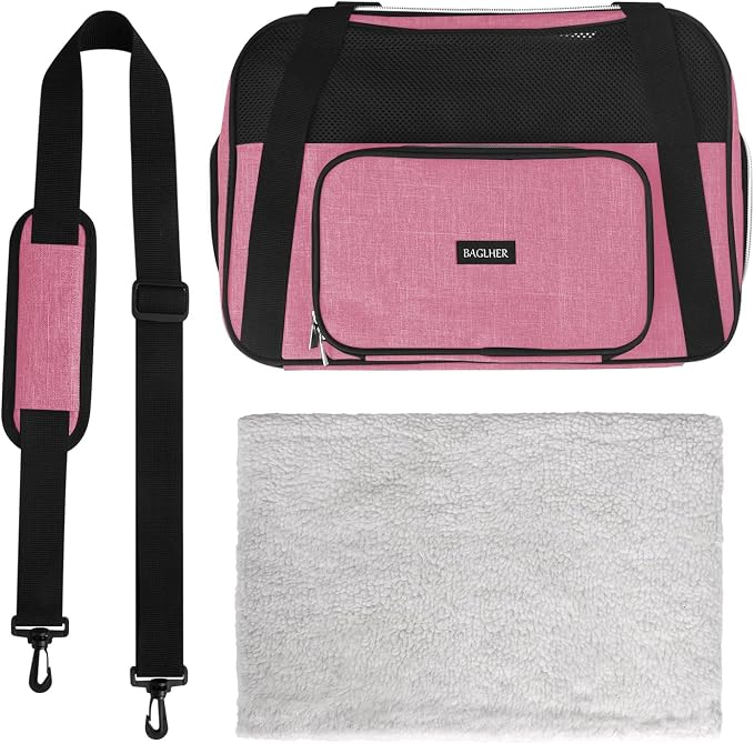 BAGLHER Pet Travel Carrier, Cat Carriers Dog Carrier for Small Medium Cats Dogs Puppies, Airline Approved Small Dog Carrier Soft Sided, Collapsible Puppy Carrier - Image 6