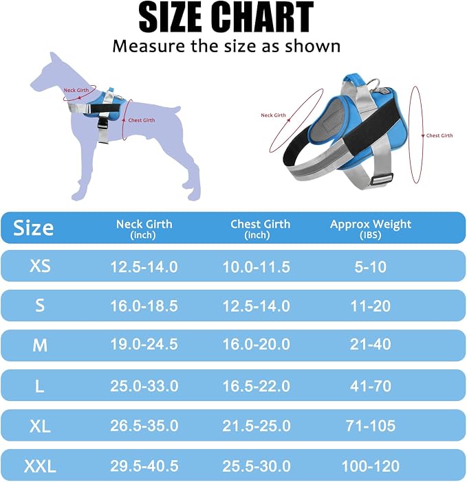 Dog Harness, No-Pull Reflective Dog Vest, Breathable Adjustable Pet Harness with Handle for Outdoor Walking - No More Pulling, Tugging or Choking - Image 3