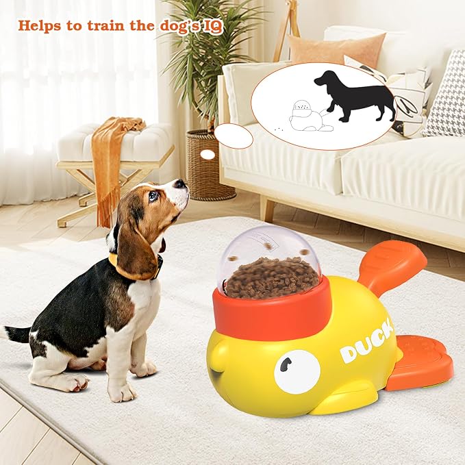 Dog Interactive Treat Dispenser Toy, Food Puzzle Slow Feeder (Yellow) - Image 6