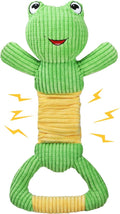 Letsmeet Dog Squeak Toys Durable Plush Dog Toy with Crinkle Paper, Tug of War Pull Toys for Puppies, Interactive Dog Chew Toys for Small, Medium and Large Dogs by Letsmeet