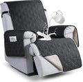 VANSOFY 100% Waterproof Recliner Chair Covers Washable, Black, 28" | Non-Slip, Slipcover with Pocket, Furniture Protector, Elastic Straps, Chair Cover for Pets, Dogs by VANSOFYFURNITURECOVERS