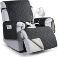 VANSOFY 100% Waterproof Recliner Chair Covers Washable, Black, 22" | Non-Slip, Slipcover with Pocket, Furniture Protector, Elastic Straps, Chair Cover for Pets, Dogs by VANSOFYFURNITURECOVERS