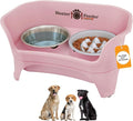 Neater Feeder Express Mess Proof Dog Bowls Elevated for Medium and Large Breed – Made in USA – No Spill Raised Slow Feeder Elevated Dog Bowl Stand, Slow Feed Food and Water Bowl Set, Pink by NeaterPets