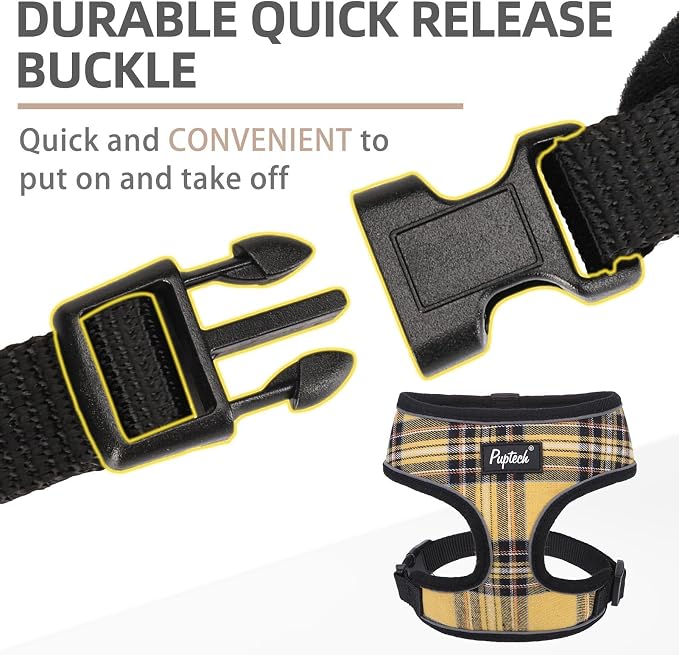 PUPTECK Small Dog Harness and Leash Set No Pull for XS XXS Sized Dogs Puppy | Escape Proof No Choke Pet Cat Adjustable Soft Padded Walking Vest - Image 4