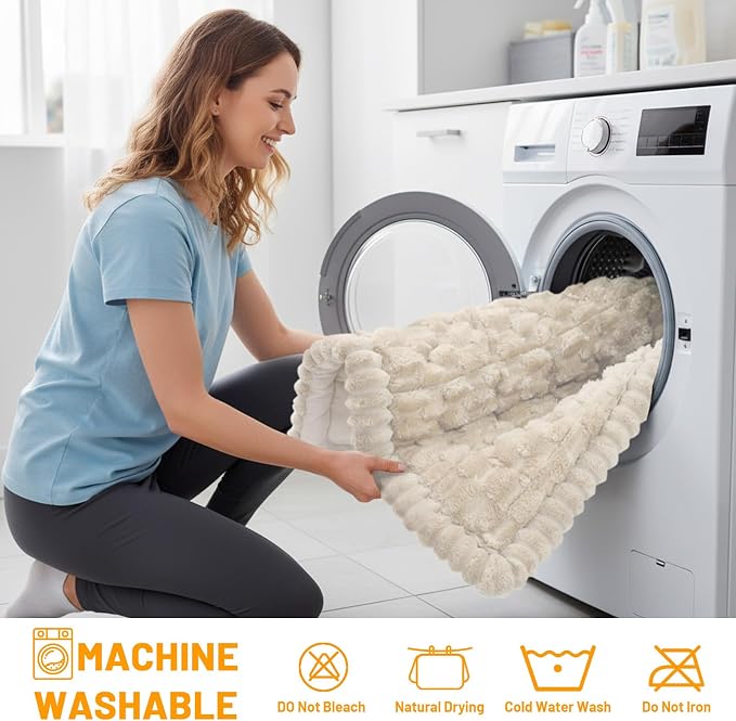 Smiry Non Slip Couch Covers for Dogs, Scratch Resistant Pet Sofa Protector | Machine Washable Soft Fuzzy Thick Furniture Cover for Sofa Loveseat Sectional Large Dogs, Apricot, 27.6" x 47" - Image 8