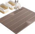 TRZZ XXL Cat Litter Mat, Large Silicone Waterproof Mat, Brown | Non-Slip, Easy to Clean, Cat Litter Trapping Mat, Kitty Litter Catcher, Scatter Control, for Floor by TRZZ