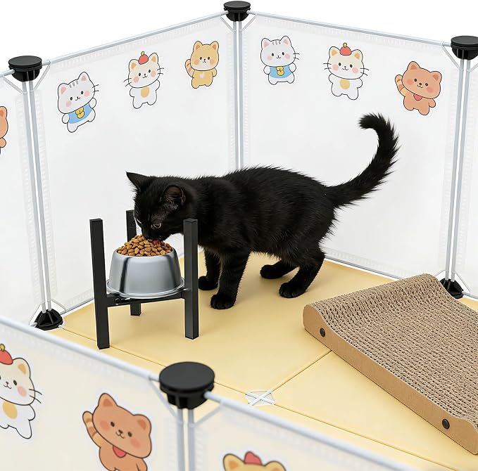Elevated Cat Bowl Stand Good for Senior Cats Digestion Arthritis Relief - Adjustable Metal Feeder Riser, Fits 5.1-7.45” Round Bowls (No Bowls)（Black） - Image 6