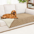 Smiry Waterproof Reversible Pet Couch Covers for Dogs | Pet Friendly, Soft Fabric, Washable Sofa Furniture Protector for Dogs Cat Kids, Checkered (40"x80", Camel/Beige) by Smiry