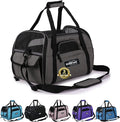 EliteField Soft-Sided Pet Carrier for Cats & Small Dogs (3-Year Warranty) | Airline Approved, Removable Bed & Cover, Built-In Leash, Luggage Sleeve, Seat Belt Loop, Waterproof, Durable, Foldable by EliteField