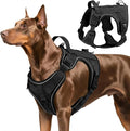 VavoPaw Heavy Duty Tactical Dog Harness for Large Dogs, No Pull Adjustable | Pet Harness Reflective Service Training Easy Control Pet Vest Military K9 Working Dog Harnesses(Black, L) by VavoPaw