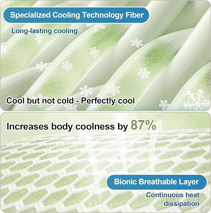 OTOB Cooling Couch Cover Washable Anti Slip Furniture Protector, 1 Piece | Fresh Green, 43.3"x94.5", Premium Ice Silk Fabric, Modern Geometric, Soft, 3D Bionic Breathable, Sectional Sofa Slipcover - Image 4