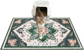 EXPAWLORER Cat Litter Mat, 20”x32” Small Non-Slip Urine Waterproof Litter Trapping Mat Easy to Clean Washable Litter Box Mat for Floor Soft on Kitty Paws, Indoor Food Mats Rug Pads for Bathroom Green by EXPAWLORER