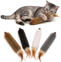4 Pack Faux Rabbit Fur Catnip Toys with Silvervine Gall Fruit - Silent Interactive Cat Toys with Feathers, Perfect for Chewing and Chasing for Indoor Cats and Kittens by Unknown