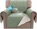 H.VERSAILTEX 100% Waterproof Couch Cover Chair Sofa Slipcover Furniture Protector for Pets Kids Children Dog Cat with Non-Skid Backing (Chair, Pale Aqua) by HVERSAILTEX