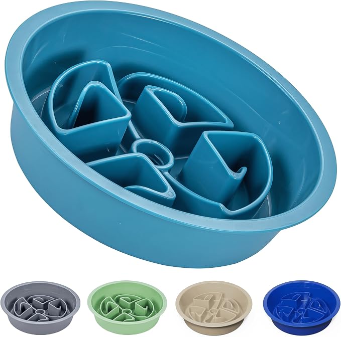 AVERYDAY Slow Feeder Dog Bowls for Large Breeds Fits Raised Feeding Station, Puzzle Dog Food Bowls to Slow Down Eating, Dogs Feeding Bowl with Non-Slip, Slows Feeder Pet Bowl for Wet and Dry Food by YourAveryDay