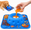 2-in-1 Slow Feeder Dog Bowl with Rolling Ball, Large Silicone Dog Lick Bowl | 16.9 Oz Puzzle Feeder Pet Bowl with Licking Pad for Liquid & Thick Treat, for Large Medium Dogs Enrichment & Anxiety Relief by Unknown