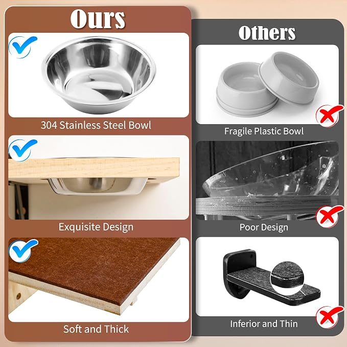 Calmbee Cat Wall Shelves, Cat Wall Furniture 70" Cat Bridge Wall Mount Cat Perch Wooden Hammock Cat Tree Cat Climber Cat Cloud Shelf Board Cats Bed - Image 7