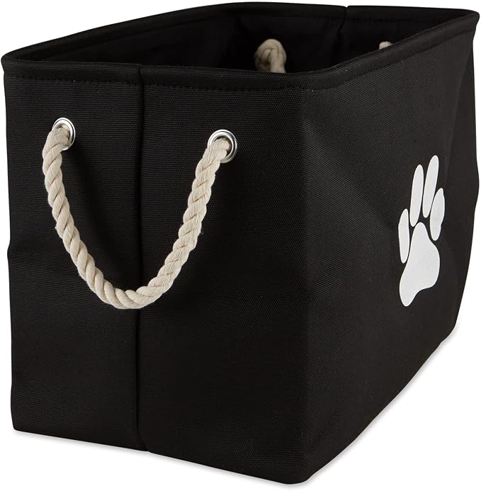 Bone Dry Pet Storage Collection Collapsible Bin, Black, Medium Rectangle by BoneDry