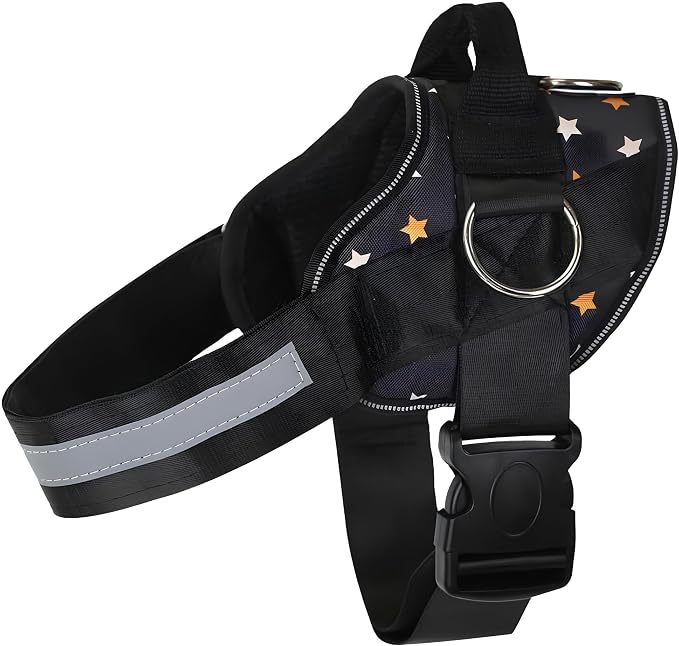 Joyride Basic Dog Harness 1.0 | Fall Stars | 2XL | Adjustable pet vest with 3 side leash rings for training, walking and improved control for small, medium or large dogs by JoyrideHarness