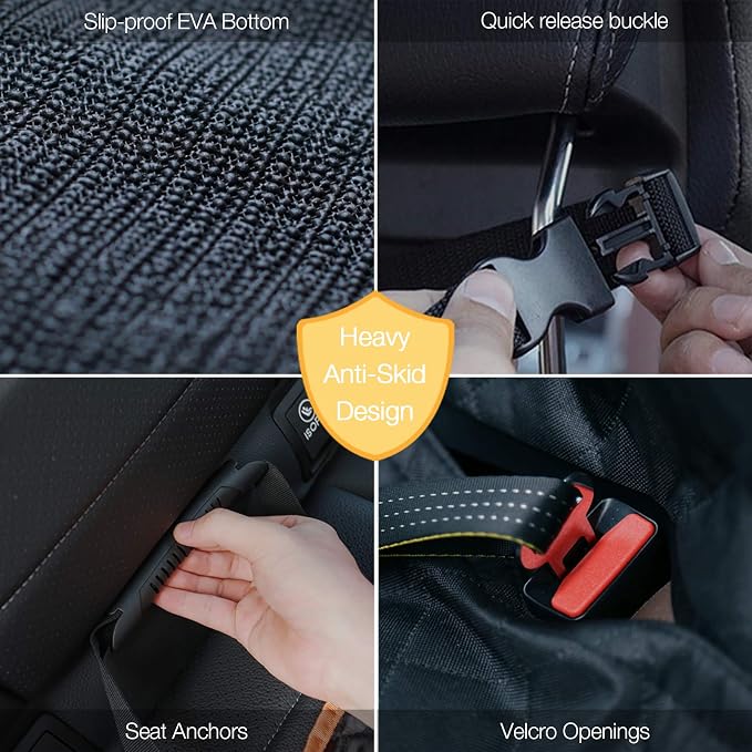 Dog Car Seat Covers 100% Waterproof, Dog Seat Cover with Side Flaps from Scratching, Pet Seat Cover for Back Seat of Car/SUV/Truck Machine Washable… - Image 5