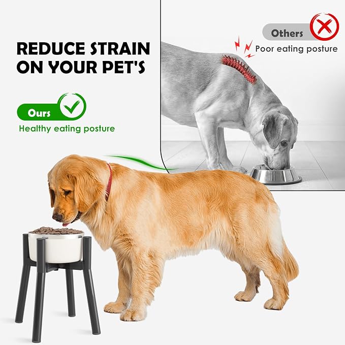 Elevated Dog Bowl Stand for Large Dogs, Adjustable Width 7-10.6, 11" Tall Dog Food Water Stand, Bowl Not Included - Image 2
