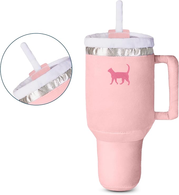PUPROAR Kitty Cup Catnip Cat Toy, Cat Birthday Gift & Cute Girly Accessory, Crinkle Toy for Indoor Cats (Pink Peach Dust) - Image 9