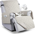 VANSOFY 100% Waterproof Recliner Chair Covers Washable, Beige, 25" | Non-Slip, Slipcover with Pocket, Furniture Protector, Elastic Straps, Chair Cover for Pets, Dogs by VANSOFYFURNITURECOVERS