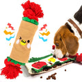 lilfrd Burrito Snuffle Mat Dog Toy, Squeaky Crinkle Rope Puzzle Taco Toy | Treat Dispensing, Boredom Relief, Suitable for Small Medium Dogs by Lilfrd