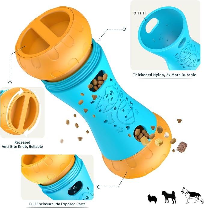 Treat Dispensing Dog Puzzle Toy, Interactive Dog Toys, Blue | Mental Stimulating Slow Feeder, Boredom Relief, Enrichment Dog Toys to Keep Them Busy, For Small Medium Large Dogs - Image 3