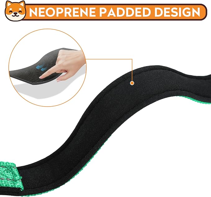 Reflective Dog Collar, Adjustable Soft Neoprene Padded,Grass Green,M | Breathable Nylon for Medium Dogs,Tear-Resistant Webbing,Chafe‑Free on Walks and Hikes,Metal D-Ring,Night Safety - Image 4