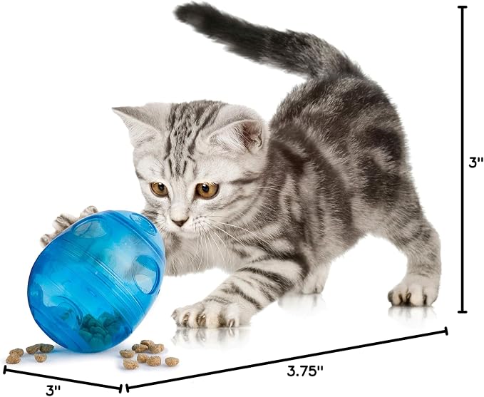 PetSafe Egg-Cersizer Interactive Cat Slow Feeder Toy | Kibble and Treat-Dispensing Cat Toy for Portion Control and Fast Eaters, Improves Digestion, Enrichment Exercise - Image 9