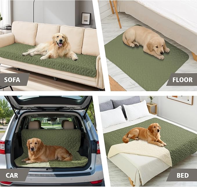 Ameritex Pet Bed Cover Dog Bed Blanket for Sofa and Furniture Waterproof New Pattern Design (52x82 Inch, Green) - Image 3