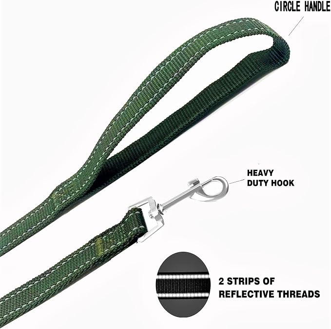 Nylon Training Dog Leash for Small Medium Dogs, 15ft 20ft 30ft 50ft 100ft Reflective Long Leash Dog/Puppy Lead for Obedience Recall Training, Camping - Image 4