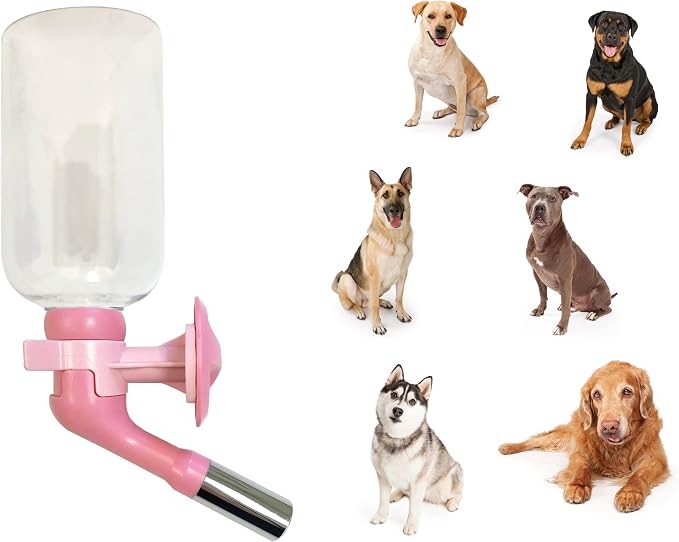 Choco Nose No-Drip Water Bottle for Large Dogs (Over 50 lb) – Leak-Proof Patented 22mm Nozzle Helps Prevent Mess & Spills, BPA Free Cage & Crate Mount Feeder for Kennels, 16.9 fl oz (C570) by ChocoNosePetSupplyWeLovePetsLikeYouDo