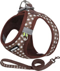 AIITLE Step in Medium Dog Harness and Leash Set, Pet Vest, Chocolate M | Breathable Mesh, Adjustable Fit, No-Pull Reflective Design, Escape Proof, for Small-Medium Dogs, Outdoor Walking, Running by AIITLE-FORPETSBETTERLIFE