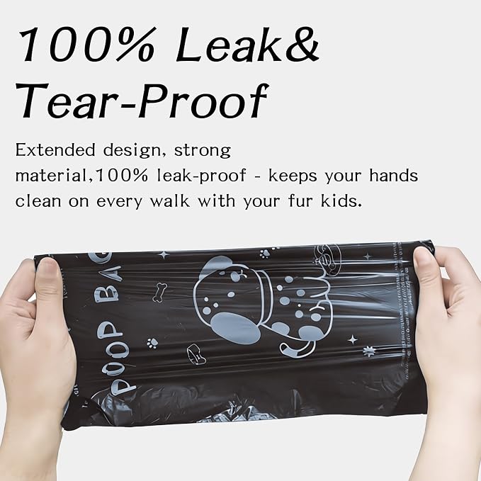 Dog Poop Bags Rolls with Dispenser 360 counts 13x9 in Black | Scented Poop Bags for Dogs Extra Large Guaranteed Leak Proof and Extra Thick, For poop bags for dogs Walking and Cat Litter - Image 7