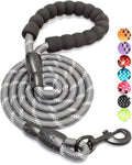 2/4/5/6 FT Dog Leash with Comfortable Padded Handle and Highly Reflective Threads for Small Medium and Large Dogs (5FT-1/2'', Grey) by BAAPET