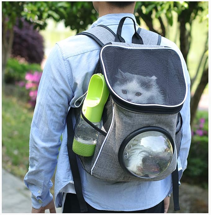 Portable Dog Water Bottle with Food Container Dishwasher Safe-Green | 3 IN1 Drinking Bottle for Pet Puppy Outdoor Walking Hiking Travel | Leak Proof Dog Water dispenser with Bowl BPA Free - Image 7