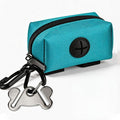 Dog Waste Bag Dispenser Pet Poop Bags Holder for Doggie Waste Bags Dispensers Soft Fabric Zipper Small Doggy Puppy Pouch for Leash Accessory Attachment with Carrier,Green by Hilihali
