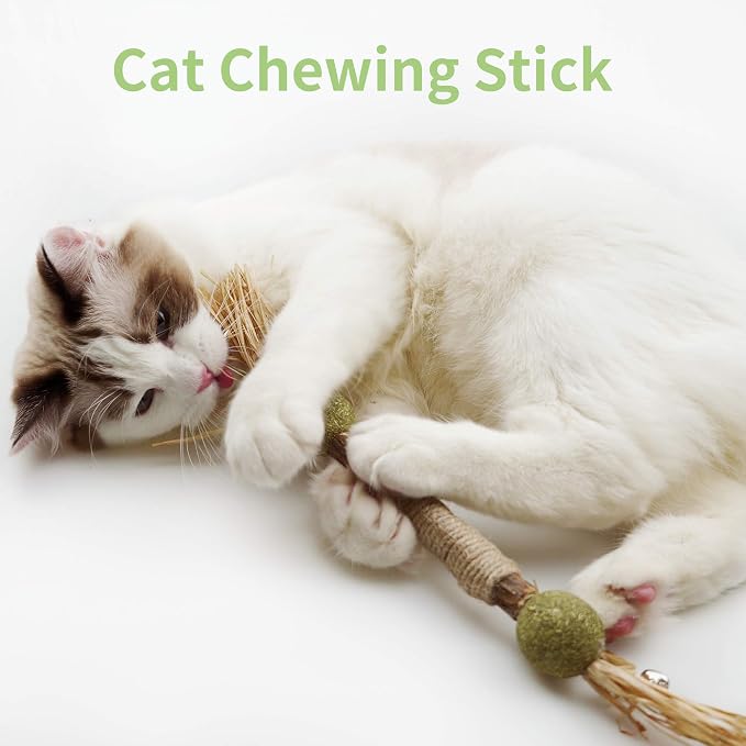 PAZ'S GIFT Catnip Toy Cat Toys Catnip Toy cat chew Toy cat Kicking silvervine Stick Teeth Cleaning Cute Kitten Teething Indoor Interactivecat Dental Care Matatabi (Catnip Balls) - Image 8