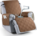 TAOCOCO Waterproof Recliner Chair Covers 30 Inch Wide, Oversized Recliner Covers for Recliner Chair with Pocket, Recliner Slipcovers with Straps Furniture Protector for Kids Pets (30'', Brown) by TAOCOCO