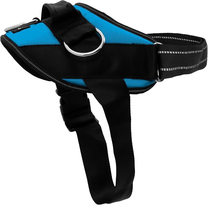 ShawnCo Essential Dog Harness, No-Pull Pet Vest (Oceanic Blue,M) | 3 Leash Clips, Easy On, No-Choke, Reflective, Adjustable Fit, Padded Comfort, Control Handle, For Small, Medium & Large Dogs by SHAWNCO