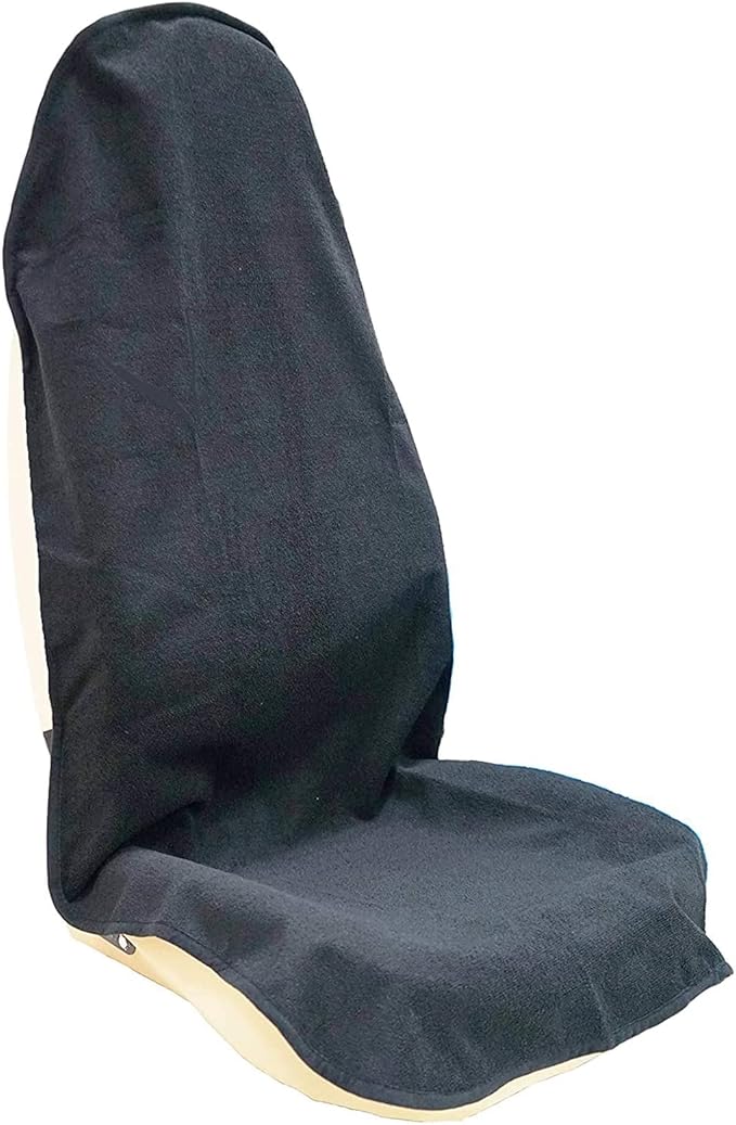 Car Seat Cover Protector Front Seats,for Gym Workout,Running,Swimming,Beach and Hiking,Waterproof Sweat Towel Bucket Seat Covers for Cars SUV Trucks (Black, 1Pcs) by LoyaGour