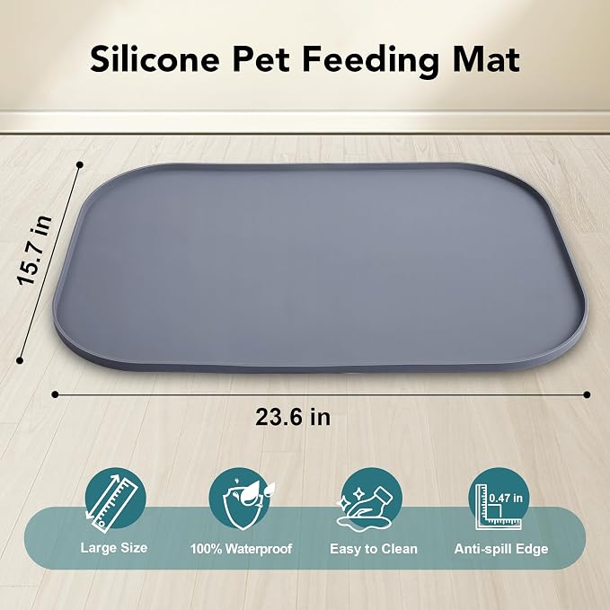 UPSKY 3-in-1 Elevated Dog Bowls Set with 4 Height Adjustable Stand and Mat | 304 Stainless Steel Bowl, No Spill Water Bowl, Slow Food Bowl, Anti-Slip, Dishwasher Safe, Suitable for Small Medium Dogs - Image 2