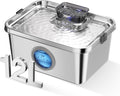 PETIMI Dog Water Fountain, 3 Gallons Stainless Steel Dog & Cat Water Fountain, Large Pet Water Fountain for Multiple Pets, Ultra Silent, Wide Mouth, Safety Lock, 3 Filters Included, Smart Water Pump by Unknown