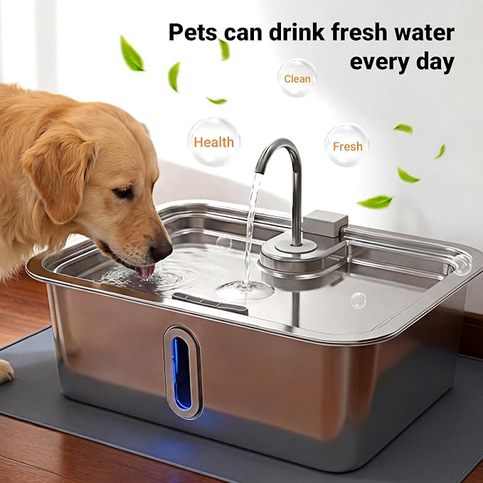 Dog Water Fountain Filter 8-Set, 12L/15L/18L Stainless Steel Dog Water Bowl Dispenser Filters, Pet Water Fountain Filters Set with 8 Filters and 8 Sponges | Dog Water Bowl Dispenser, Stainless Steel Pet Water Fountain Filters Set for Dogs Cats - Image 8
