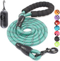 2/4/5/6 FT Dog Leash with Comfortable Padded Handle and Highly Reflective Threads for Small Medium and Large Dogs (6FT-1/2'', Turquoise) by BAAPET
