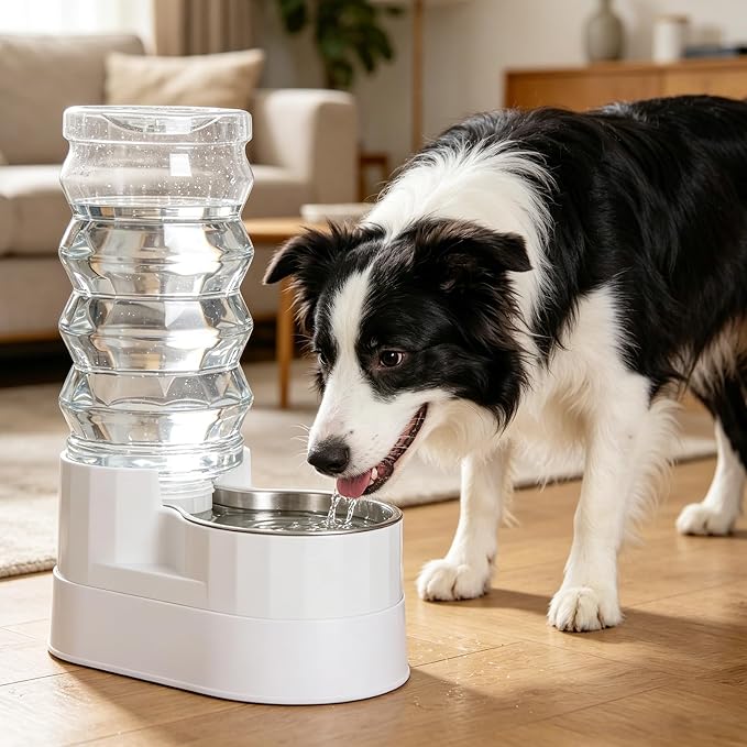 RIZZARI 9L Elevated Dog Water Dispenser: Large Capacity Wide Mouth | Filtered Hydration Design/Senior & Large Dogs / Dishwasher Safe Stainless Steel Bowl /Anti Splash Base/ Multi Pet Homes - Image 9